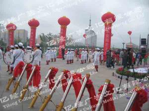 軍樂(lè)隊(duì)、氣柱、彩炮